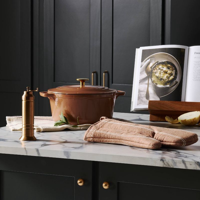 slide 2 of 3, Hearth & Hand with Magnolia Tall Salt and Pepper Crank Grinder Copper Finish - Hearth & Hand™ with Magnolia: Farmhouse Style, Stainless Steel, 1 ct