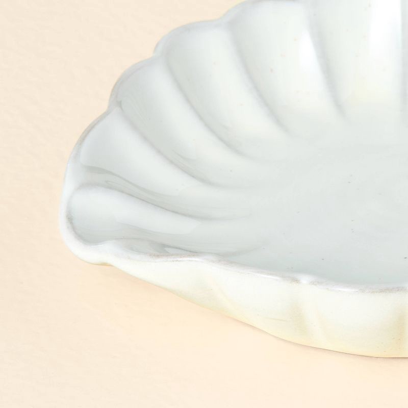 slide 3 of 3, Hearth & Hand with Magnolia Scalloped Edge Stoneware Spoon Rest Cream - Hearth & Hand™ with Magnolia, 1 ct
