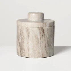 Hearth & Hand with Magnolia Marble Butter Keeper Warm Gray - Hearth & Hand™ with Magnolia