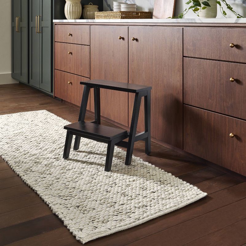 slide 2 of 6, Hearth & Hand w/Magnolia Furniture 18" Wood Kitchen Step Stool Black - Hearth & Hand™ with Magnolia, 1 ct