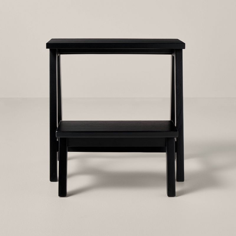 slide 3 of 6, Hearth & Hand w/Magnolia Furniture 18" Wood Kitchen Step Stool Black - Hearth & Hand™ with Magnolia, 1 ct