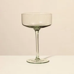 Hearth & Hand with Magnolia 9.8oz Tinted Glass Coupe Drinkware Light Green - Hearth & Hand™ with Magnolia