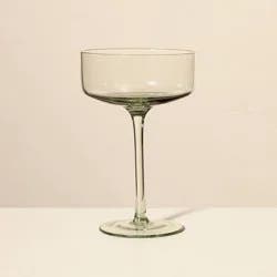 Hearth & Hand with Magnolia 9.8oz Tinted Glass Coupe Drinkware Light Green - Hearth & Hand™ with Magnolia