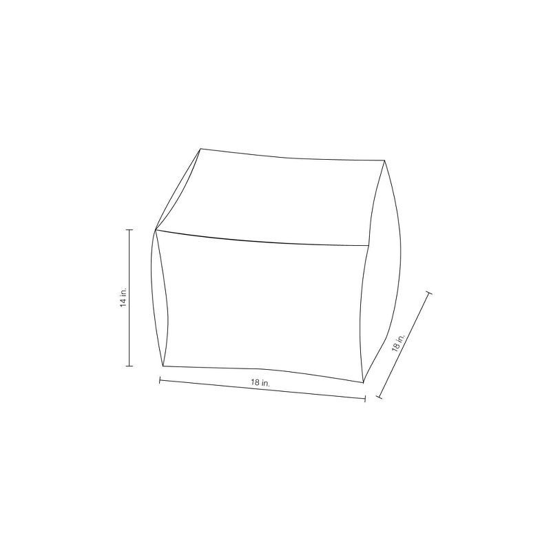 slide 5 of 5, Cool Tone Block Dorm Pouf - Room Essentials™: Upholstered Square Ottoman, No Assembly Required, 1 ct