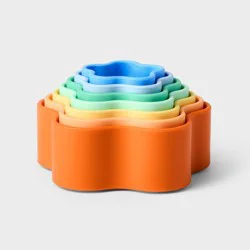 Silicone Cup Stacker - 7pc - Gigglescape™: Baby Stacking Toys, Creativity & Fine Motor Skills, 6 Months+