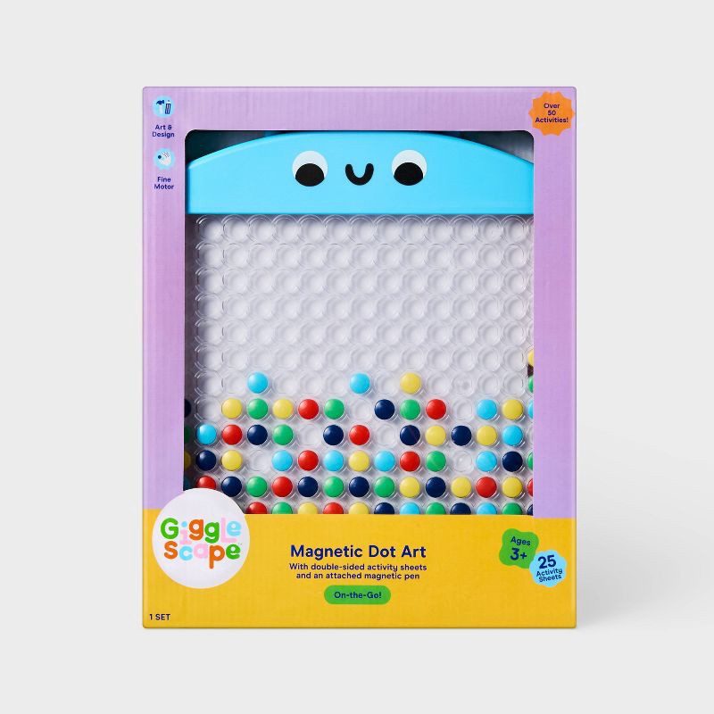 slide 4 of 5, Magnetic Dot Art Activity Set - 25pc - Gigglescape™: 3 Year Old Gifts, Kids Activities, Drawing & Coloring Kits, 25 ct