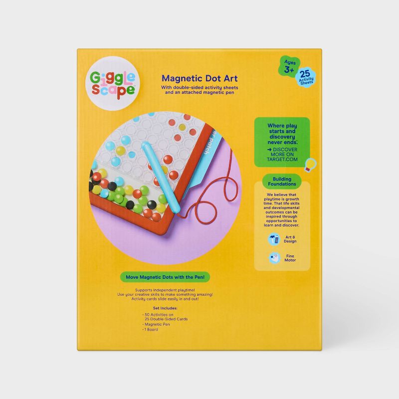 slide 5 of 5, Magnetic Dot Art Activity Set - 25pc - Gigglescape™: 3 Year Old Gifts, Kids Activities, Drawing & Coloring Kits, 25 ct