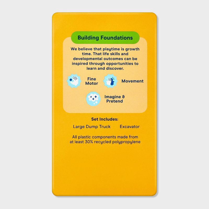 slide 4 of 4, Truck Set - 2pk - Gigglescape™: Plastic Toy Vehicle Playsets, Non-Powered, Ages 2+, Includes 2 Vehicles, 2 ct