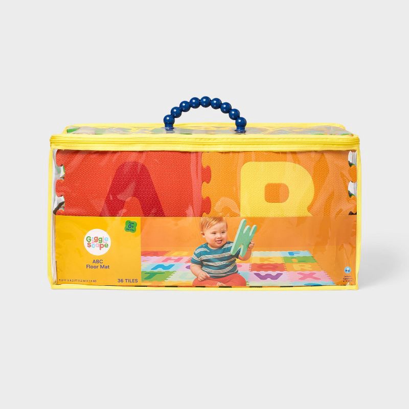 slide 4 of 5, 5' x 5' ABC Floor Mat Set - 36pc - Gigglescape™: Multicolored Baby Playmat, Letters Pattern, Newborn and Up, 36 ct