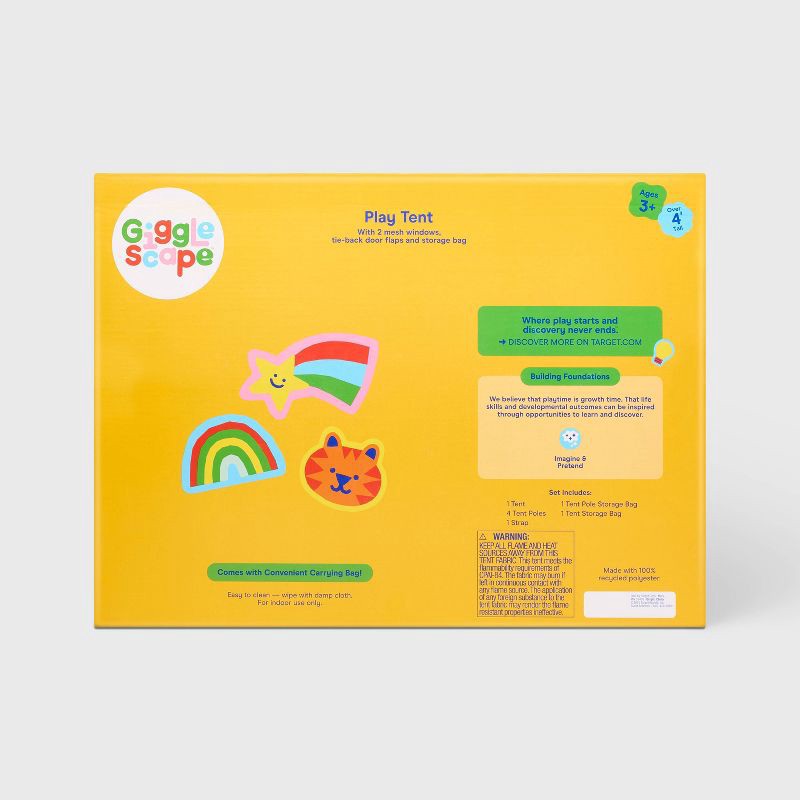 slide 5 of 6, Play Tent Blue - Gigglescape™: Kids & Toddler Tent, Outdoor Toys, Polyester, 3+ Years, 1 ct