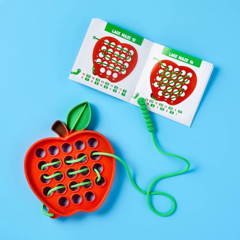 slide 2 of 5, Silicone Lace the Apple - Gigglescape™: Age 3+, 1 ct