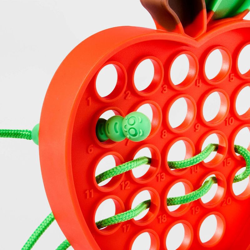slide 3 of 5, Silicone Lace the Apple - Gigglescape™: Age 3+, 1 ct