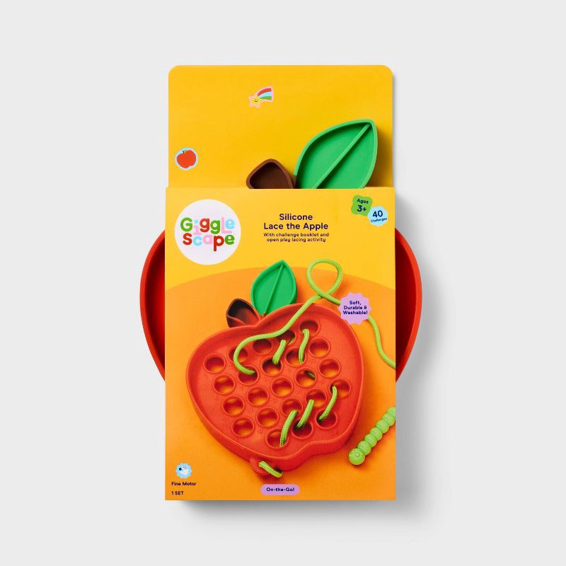 slide 4 of 5, Silicone Lace the Apple - Gigglescape™: Age 3+, 1 ct