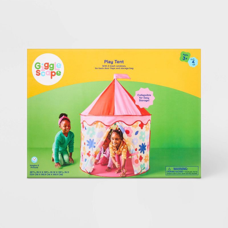 slide 4 of 5, Play Tent Pink - Gigglescape™: Kids & Toddler Tent, Outdoor Toys, Polyester, 3+ Years, 1 ct