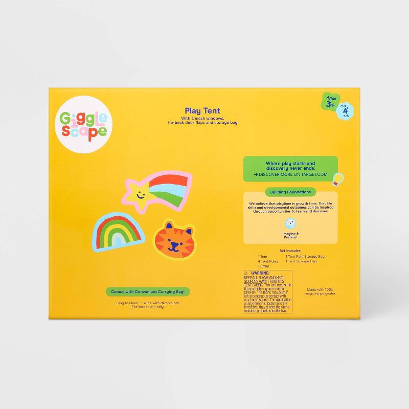 slide 5 of 5, Play Tent Pink - Gigglescape™: Kids & Toddler Tent, Outdoor Toys, Polyester, 3+ Years, 1 ct