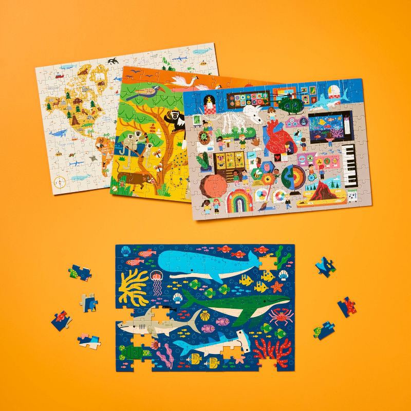 slide 2 of 5, 4 Pack Jigsaw Puzzles 100-200pcs - Gigglescape™: Kids, 100 Piece, Ages 6+, Fantasy Theme, Problem Solving, 4 ct, 100 ct; 200 ct, 100 ct