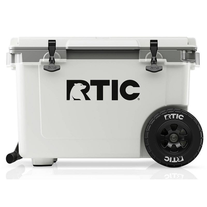 slide 2 of 10, RTIC Outdoors 52qt Ultra-Light Wheeled Hard Sided Cooler - White/Gray, 52 qt