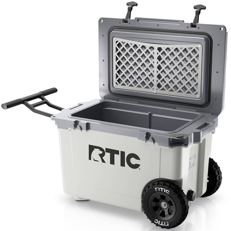 slide 3 of 10, RTIC Outdoors 52qt Ultra-Light Wheeled Hard Sided Cooler - White/Gray, 52 qt