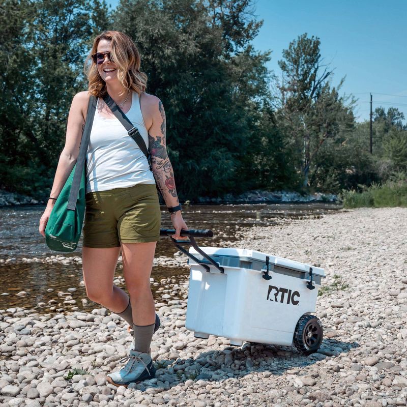 slide 9 of 10, RTIC Outdoors 52qt Ultra-Light Wheeled Hard Sided Cooler - White/Gray, 52 qt