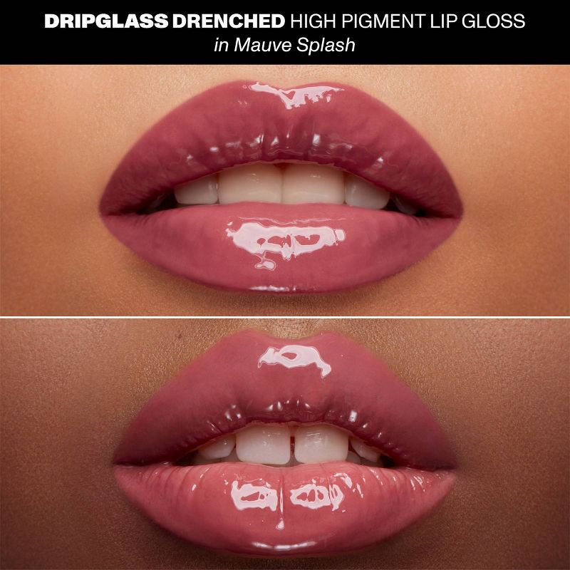 slide 3 of 10, Morphe Dripglass Drenched High Pigment Lip Gloss - Mauve Splash - 0.12 fl oz - Ulta Beauty, 0.12 fl oz