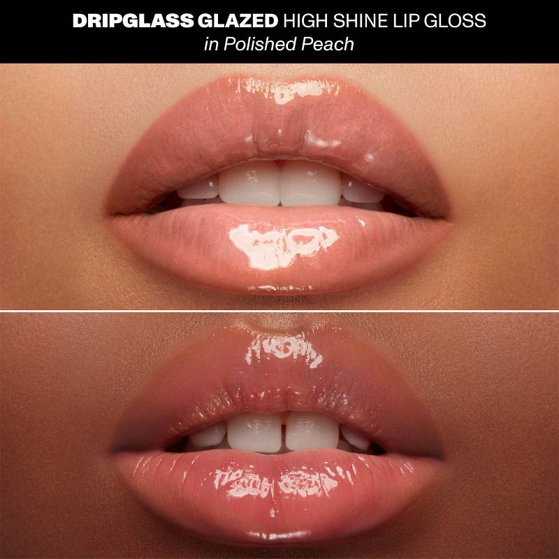 slide 3 of 9, Morphe Dripglass Glazed High Shine Lip Gloss - Polished Peach - 0.12 fl oz - Ulta Beauty, 0.12 fl oz