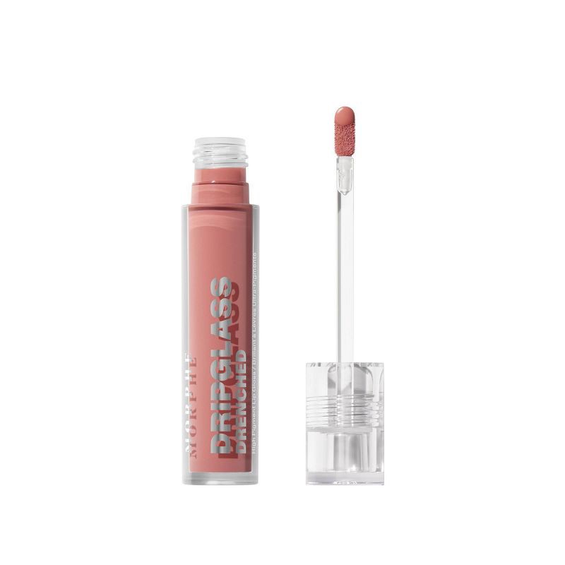 slide 1 of 10, Morphe Dripglass Drenched High Pigment Lip Gloss - Wet Peach - 0.12 fl oz - Ulta Beauty, 0.12 fl oz