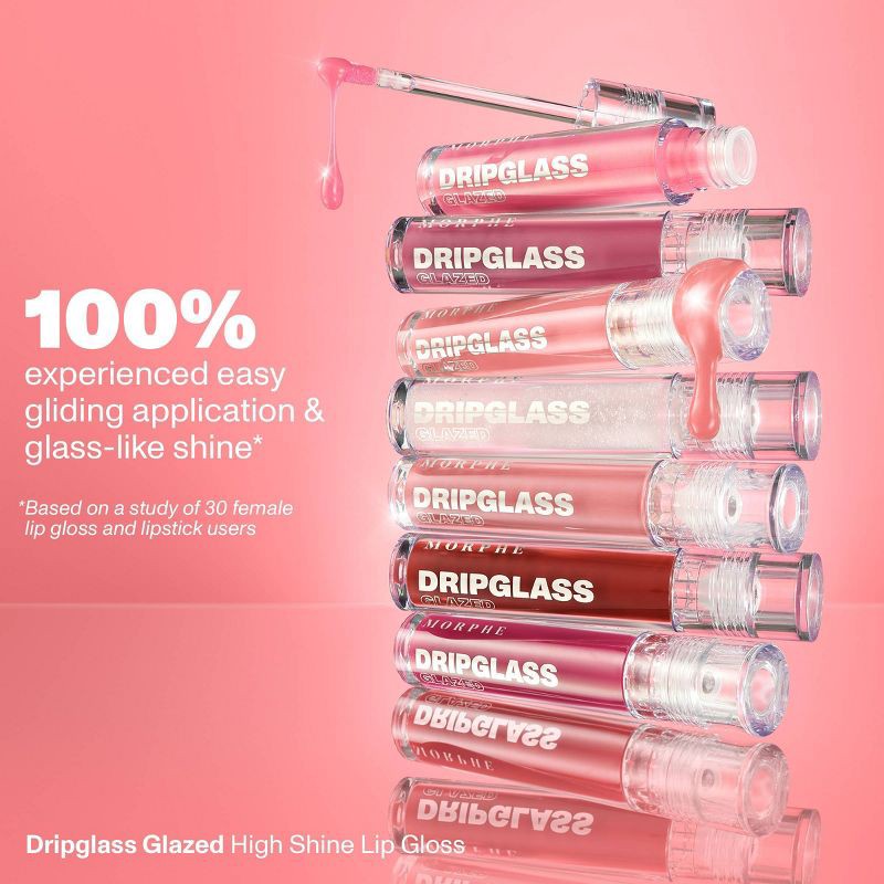 slide 6 of 9, Morphe Dripglass Glazed High Shine Lip Gloss - Unbreakable brick - 0.12 fl oz - Ulta Beauty, 0.12 fl oz