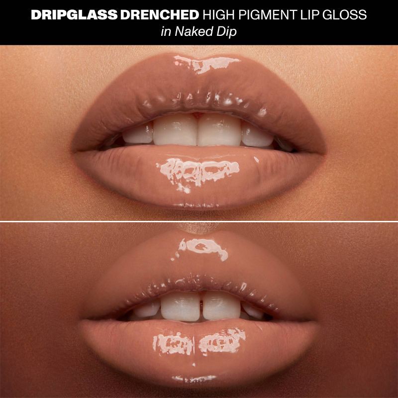 slide 3 of 10, Morphe Dripglass Drenched High Pigment Lip Gloss - Naked Dip - 0.12 fl oz - Ulta Beauty, 0.12 fl oz