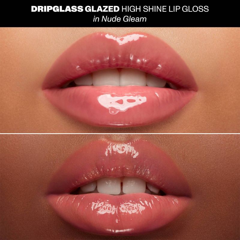 slide 3 of 9, Morphe Dripglass Glazed High Shine Lip Gloss - Nude Gleam - 0.12 fl oz - Ulta Beauty, 0.12 fl oz