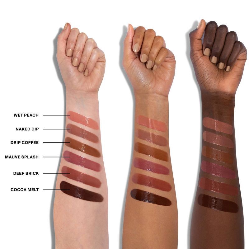 slide 4 of 10, Morphe Dripglass Drenched High Pigment Lip Gloss - Cocoa Melt - 0.12 fl oz - Ulta Beauty, 0.12 fl oz