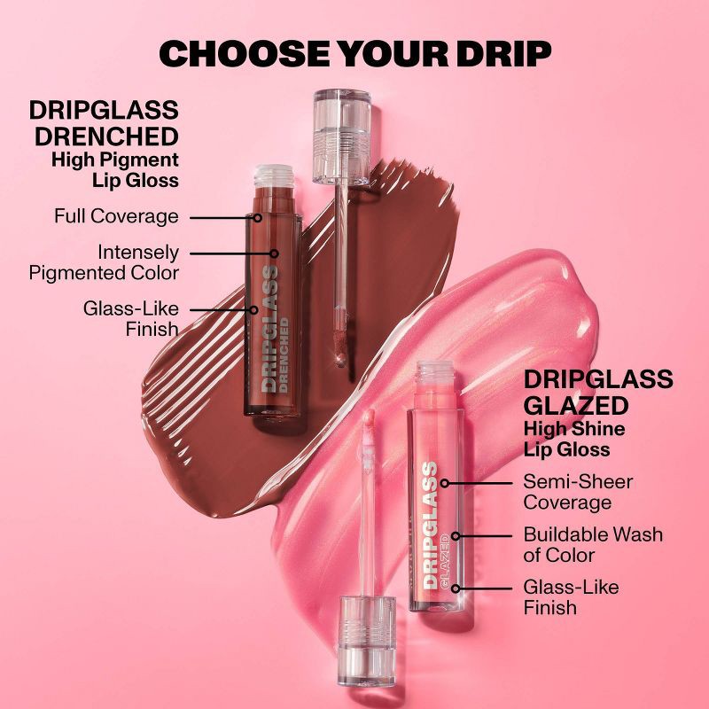 slide 8 of 10, Morphe Dripglass Drenched High Pigment Lip Gloss - Cocoa Melt - 0.12 fl oz - Ulta Beauty, 0.12 fl oz