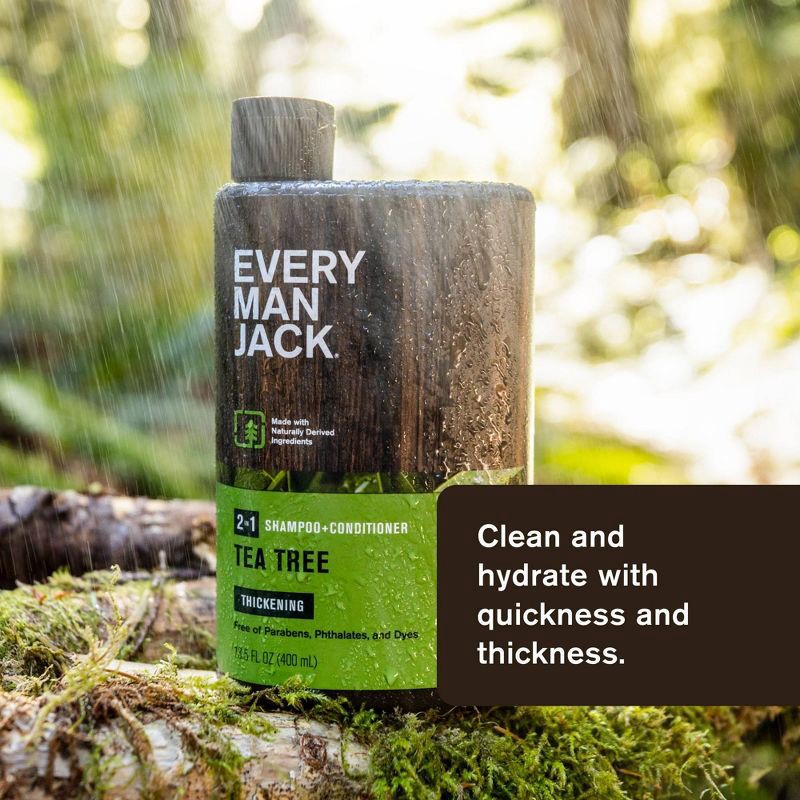slide 4 of 8, Every Man Jack Men's 2-in-1 Shampoo + Conditioner - Tea Tree - Trial Size - 3.0 fl oz, 3 fl oz