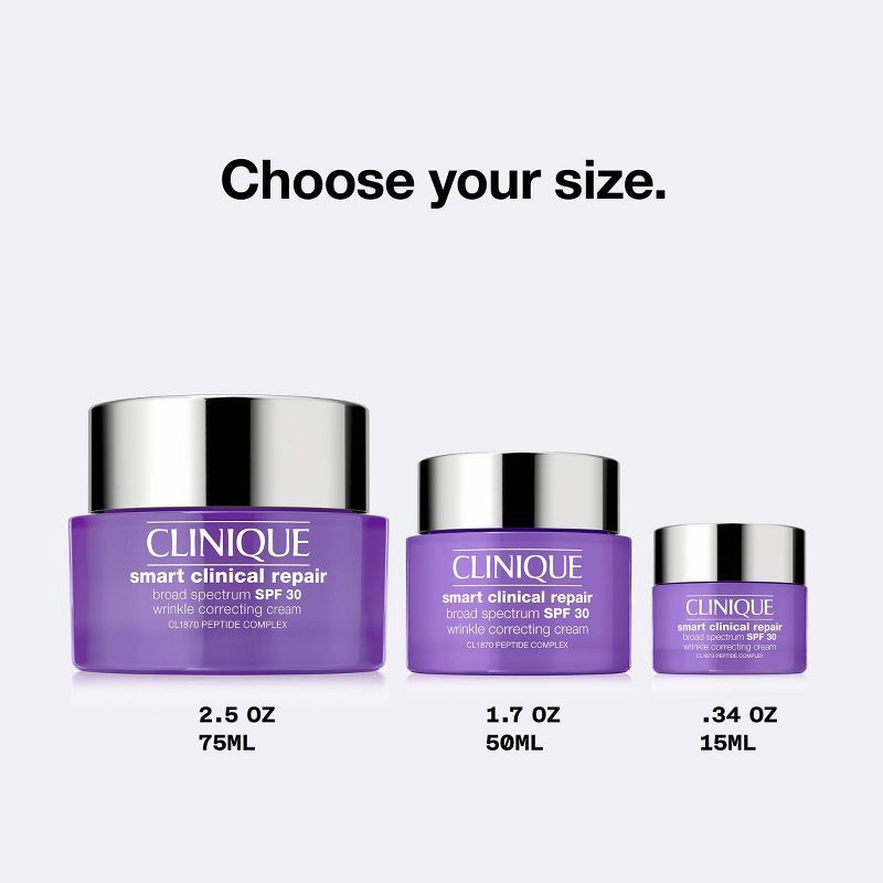 slide 13 of 13, Clinique Smart Clinical Repair Broad Spectrum Wrinkle Correcting Cream - SPF 30 - 1.7oz - Ulta Beauty, 30 ct; 1.7 oz