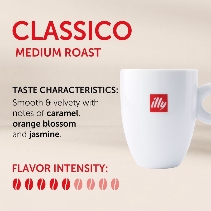 slide 3 of 7, Illy Whole Bean Medium Roast Coffee Classico - 500g, 500 gram