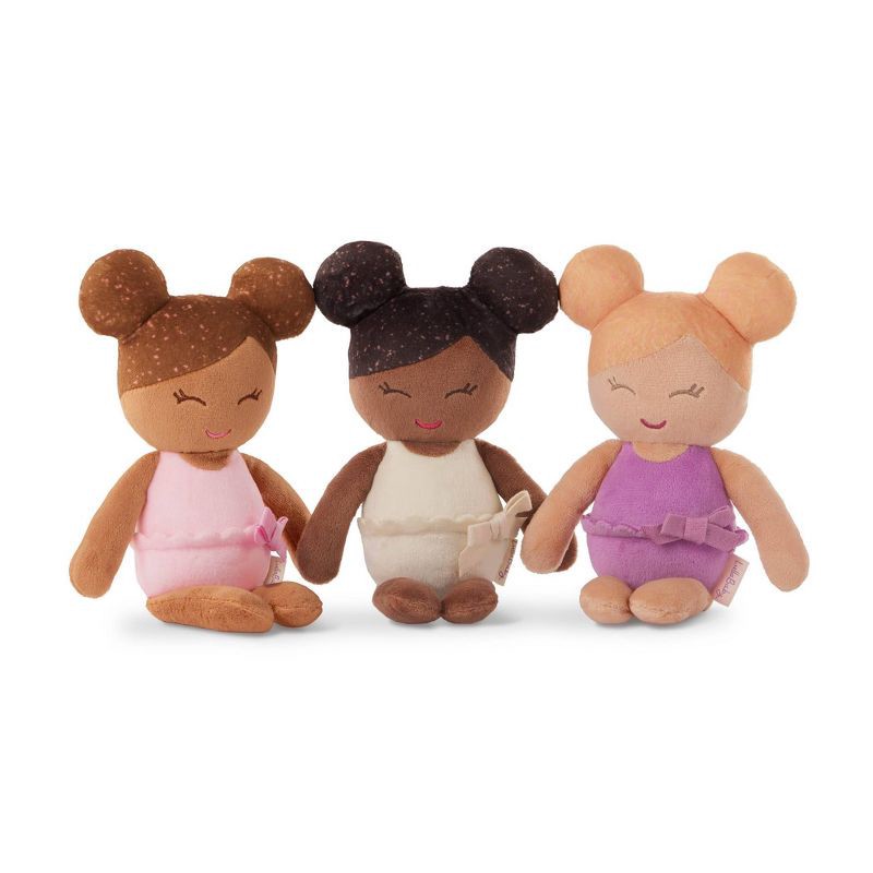 slide 8 of 10, LullaBaby Bathtime Set with 3 Plush Bath Dolls for Real Water Play: Toddler Girl Bath Toys, Baby Doll Accessories, 1 ct