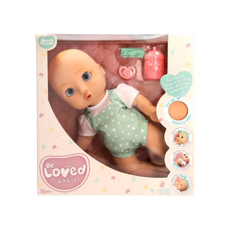slide 2 of 7, Be Loved Babies Sam 15" Realistic Baby Doll, Blue Eyes, Kids 18M+, 1 ct