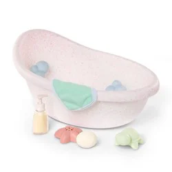 LullaBaby Doll Bathtub & Accessories Set: Fits 14-Inch Dolls, Includes 8 Baby Care Items