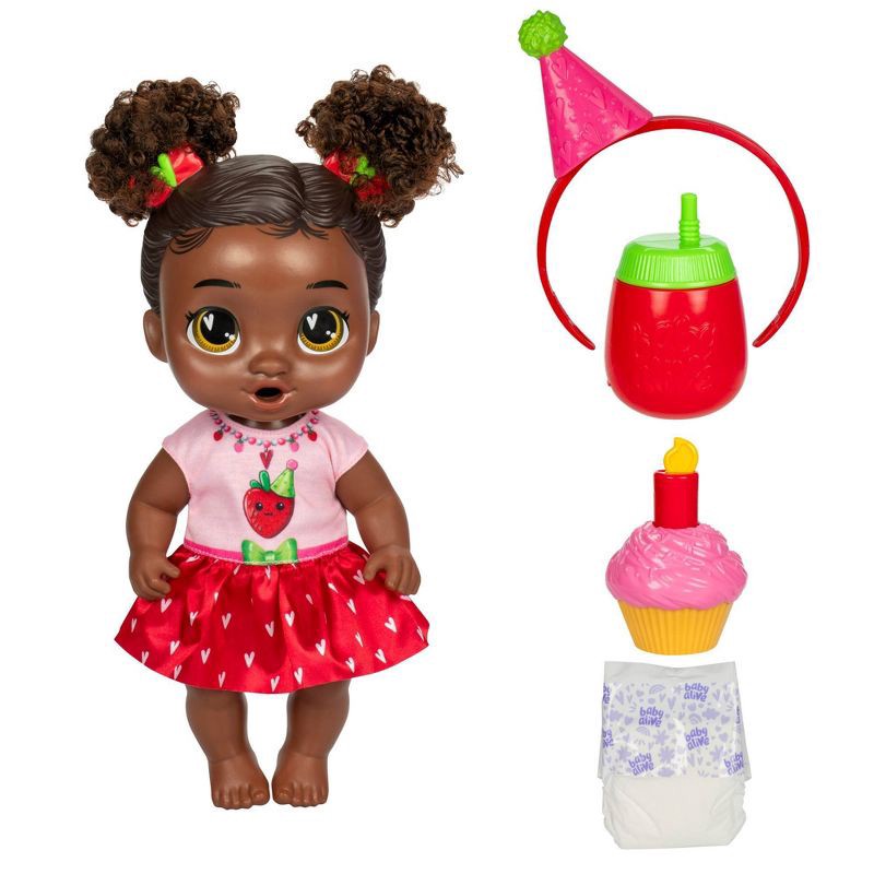 slide 1 of 5, Baby Alive Birthday Bestie Black Hair Berry, 1 ct
