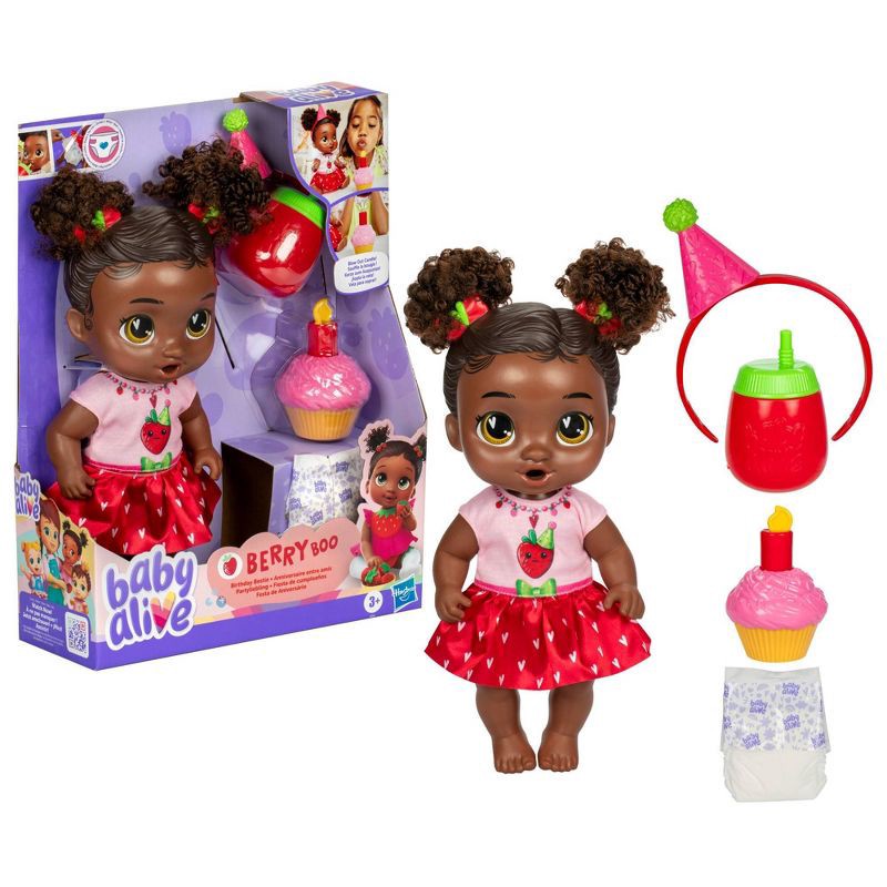 slide 3 of 5, Baby Alive Birthday Bestie Black Hair Berry, 1 ct