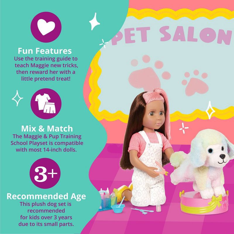 slide 5 of 8, Glitter Girls Plush Dog Wiggles & Grooming Show Set: Stuffed Animals, Plastic & Polyester Material, 1 ct