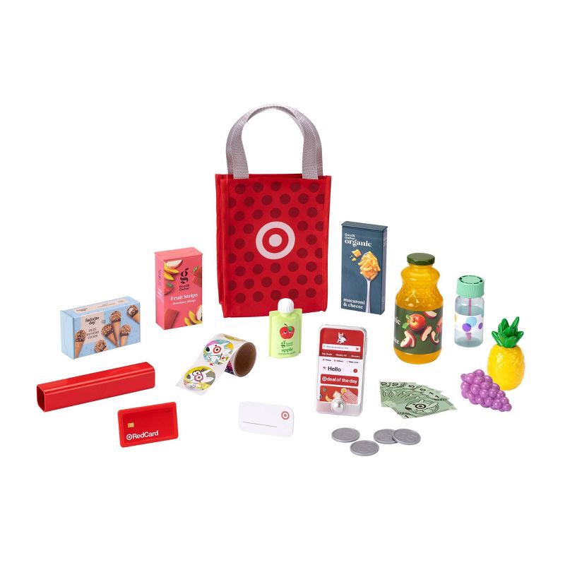 slide 3 of 8, Target Toy Checklane: Pretend Shopping Accessories, Play Money, Toy Cash Register, Batteries Required, Ages 3+, 1 ct