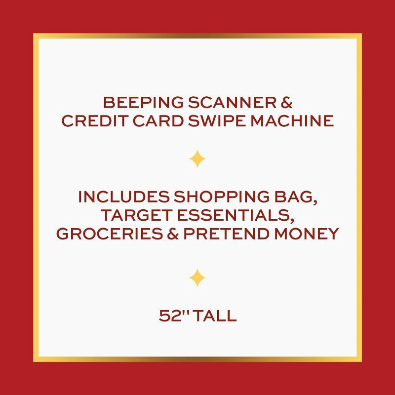 slide 8 of 8, Target Toy Checklane: Pretend Shopping Accessories, Play Money, Toy Cash Register, Batteries Required, Ages 3+, 1 ct