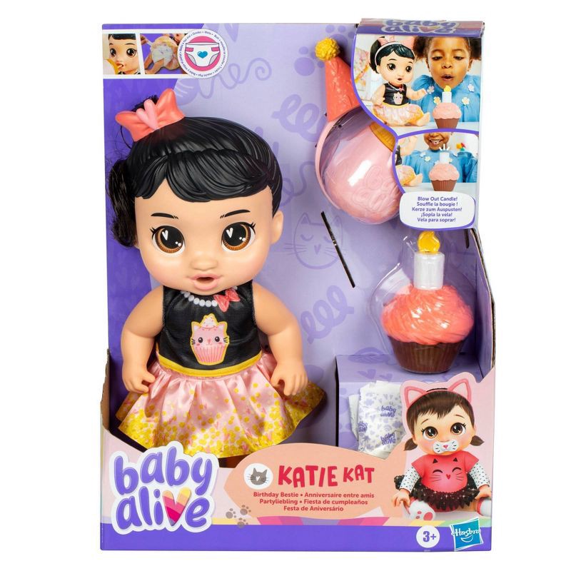 slide 2 of 5, Baby Alive Birthday Bestie Strawberry Black Hair Katie, 1 ct