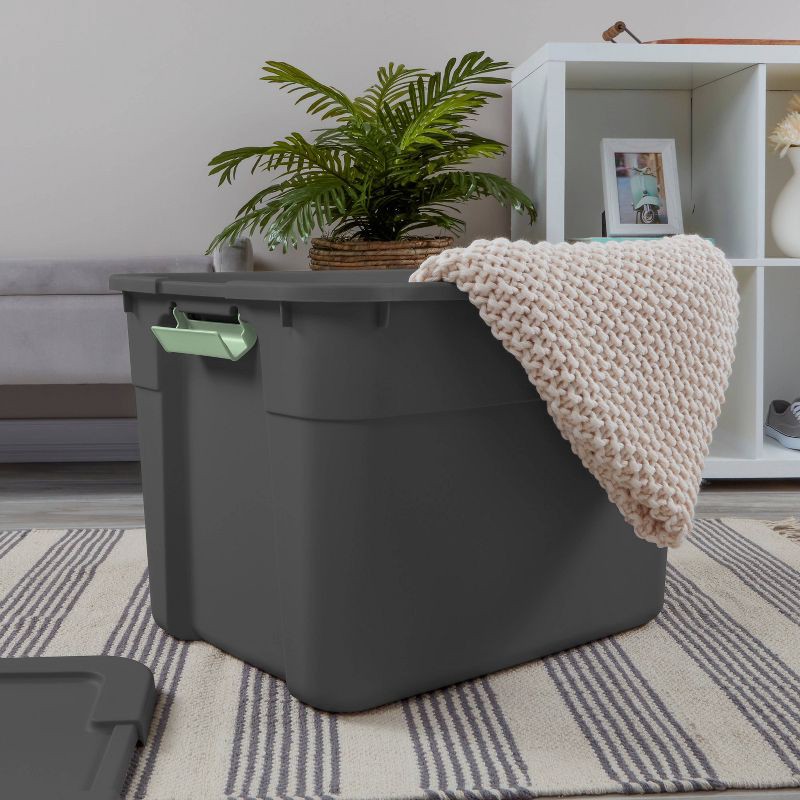 slide 4 of 8, 20gal Latching Storage Tote - Brightroom™: Portable Gray Utility Tub with Lid, 20 Gallon Capacity, Universal Storage, 20 gal, 20 gal