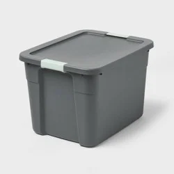 20gal Latching Storage Tote - Brightroom™: Portable Gray Utility Tub with Lid, 20 Gallon Capacity, Universal Storage