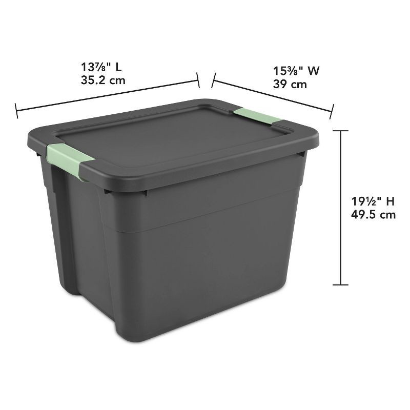 slide 7 of 10, 12gal Latching Storage Tote - Brightroom™: Stackable Gray Utility Bin with Lid, Portable Universal Organizer, 12 gal
