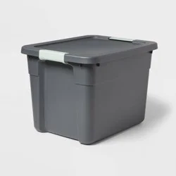 12gal Latching Storage Tote - Brightroom™: Stackable Gray Utility Bin with Lid, Portable Universal Organizer
