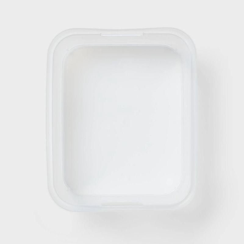 slide 3 of 4, 2pk Medium Open Storage Bins Clear - Brightroom™: Portable Plastic Utility, 13.2 Volume, Universal Organization, 2 ct