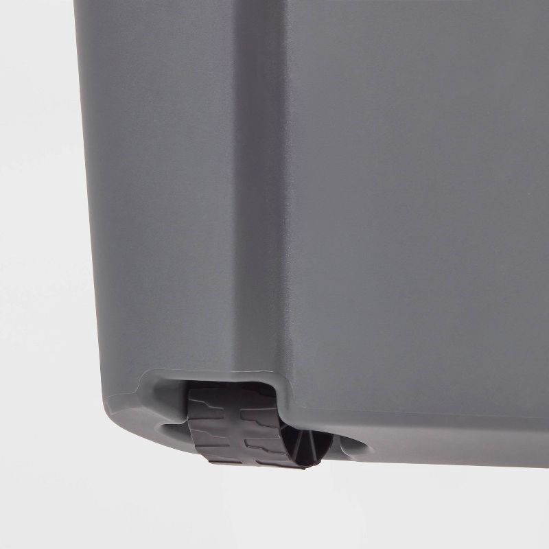 slide 3 of 5, 45gal Latching Storage Tote - Brightroom™: Portable Plastic Container with Lid, Universal Storage, Gray, 45 Gallon Capacity, 45 gal, 45 gal