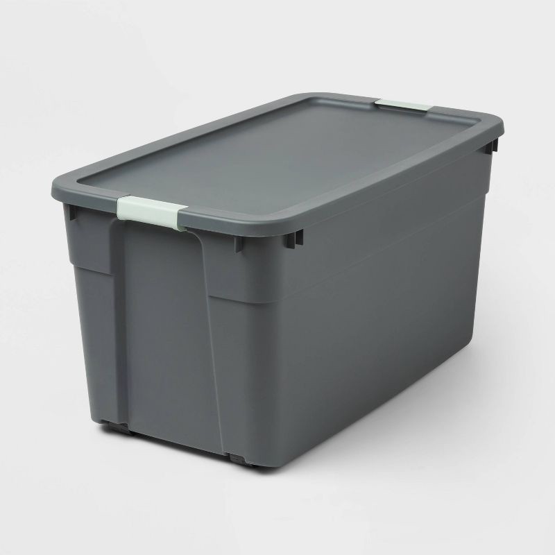 slide 1 of 5, 45gal Latching Storage Tote - Brightroom™: Portable Plastic Container with Lid, Universal Storage, Gray, 45 Gallon Capacity, 45 gal, 45 gal